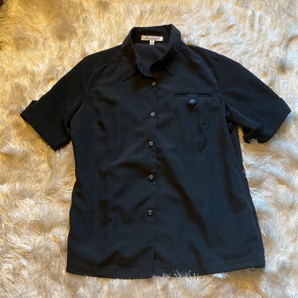 TravelSmith Tops - TravelSmith Black Button Up Top size Small